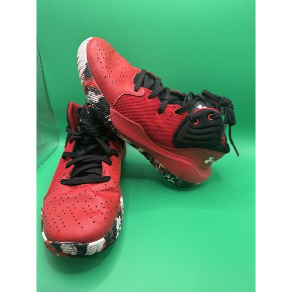 Big Kids' Under Armour Jet '21 Basketball Shoes Red / Black Sz 5Y - Picture 4 of 11